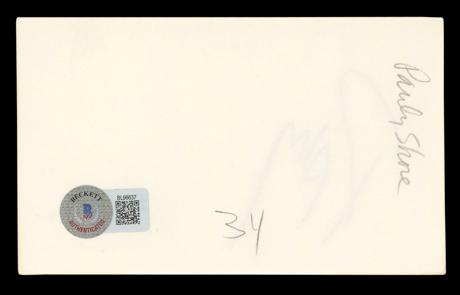 Pauly Shore Son in Law Authentic Signed 3x5 Index Card Autographed BAS #BL96637