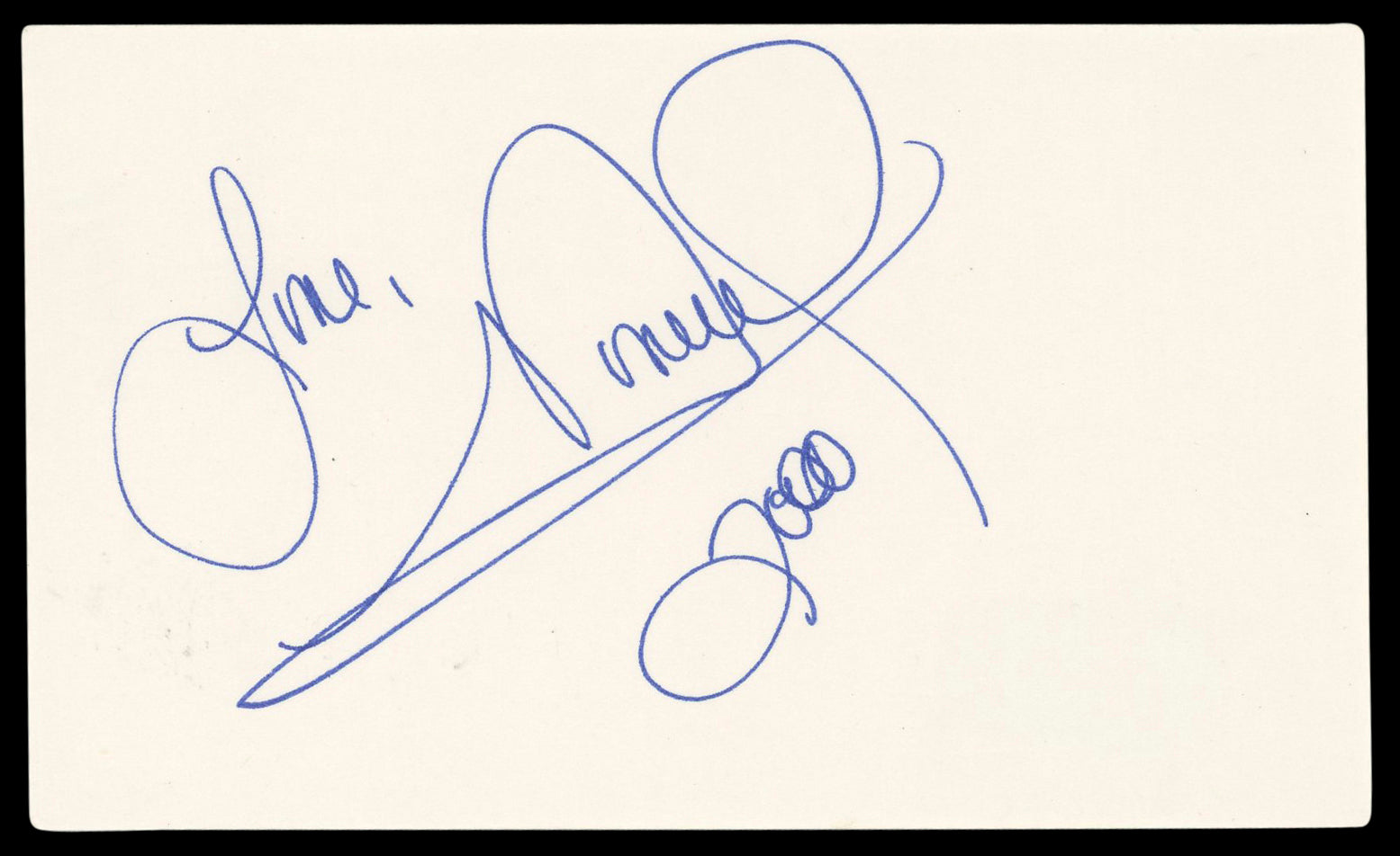Monica Arnold Big Momma's House "Love" Signed 3x5 Index Card BAS #BL98910