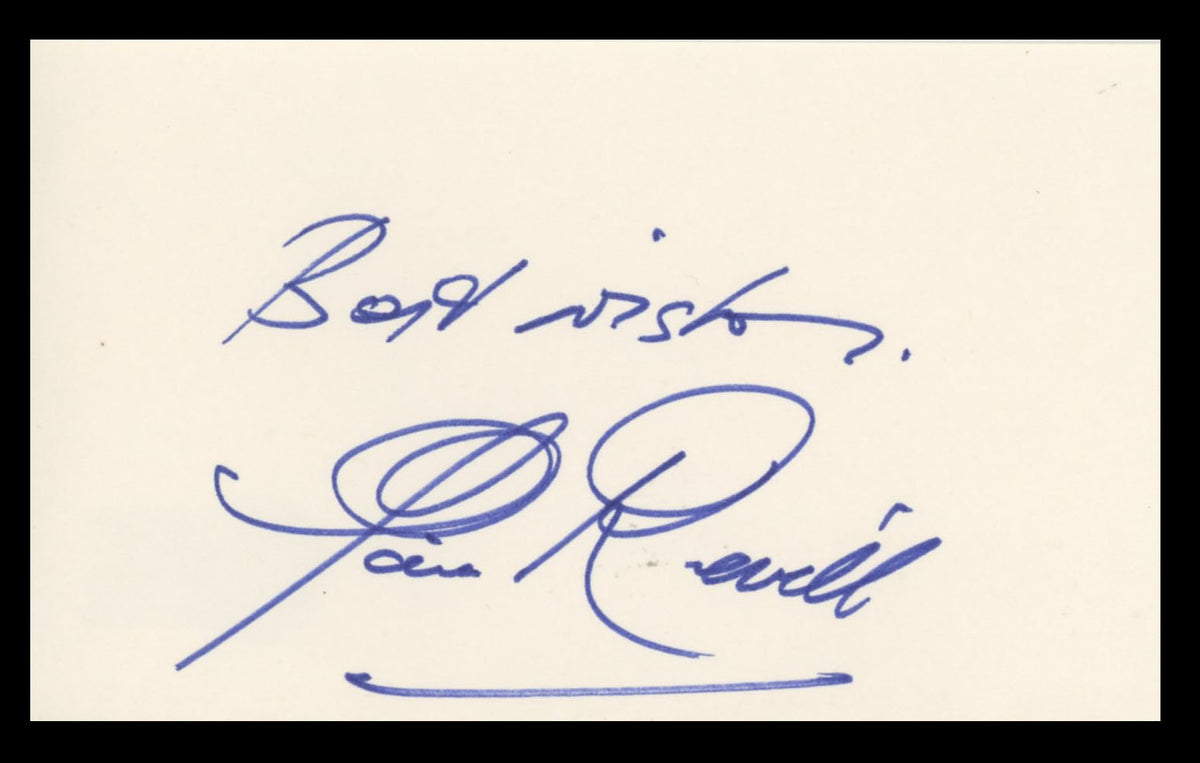 Clive Revill Star Wars Empire "Best Wishes" Signed 3x5 Index Card BAS #BS29440