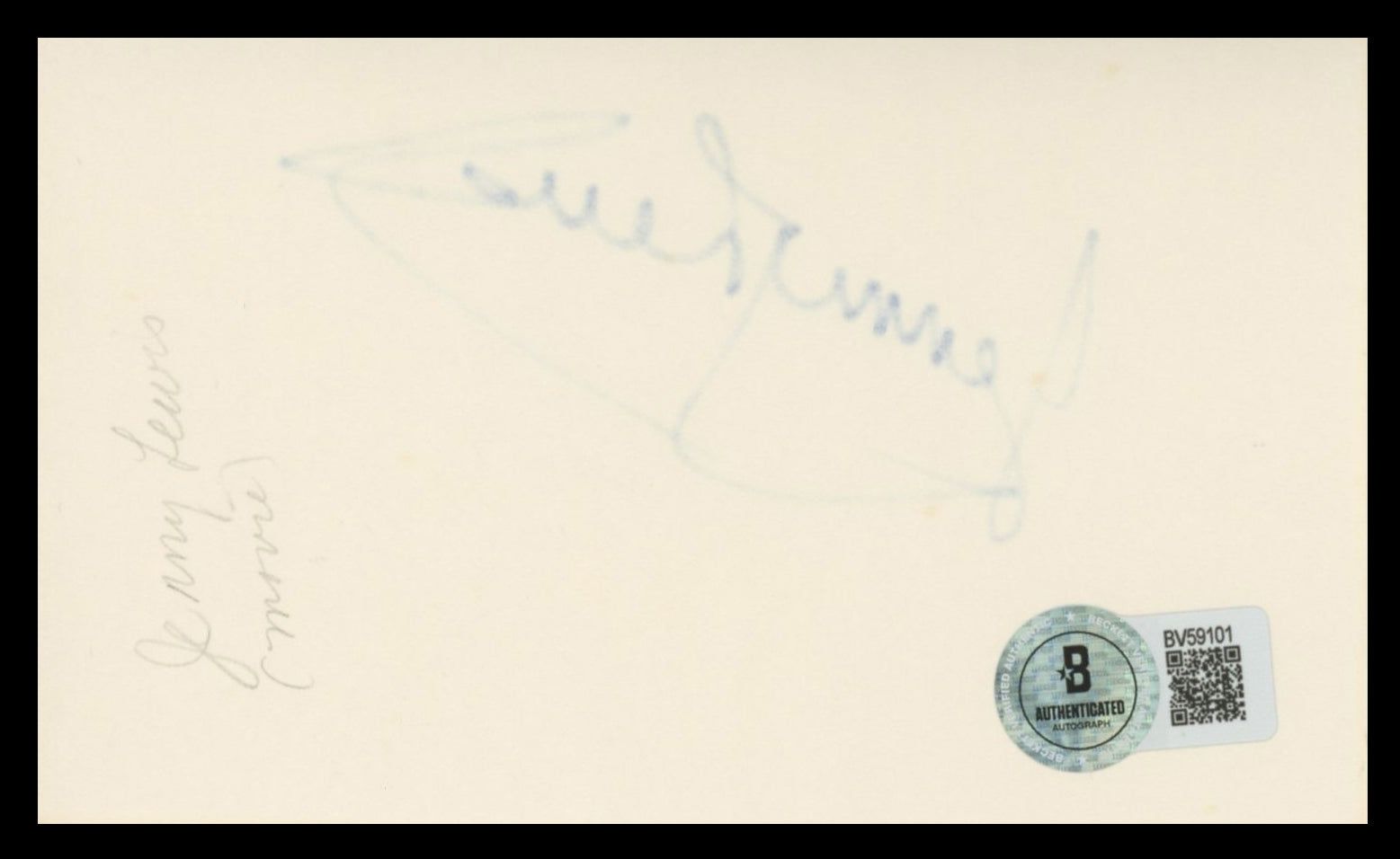 Jenny Lewis Rilo Kiley Authentic Signed 3x5 Index Card Autographed BAS #BV59101