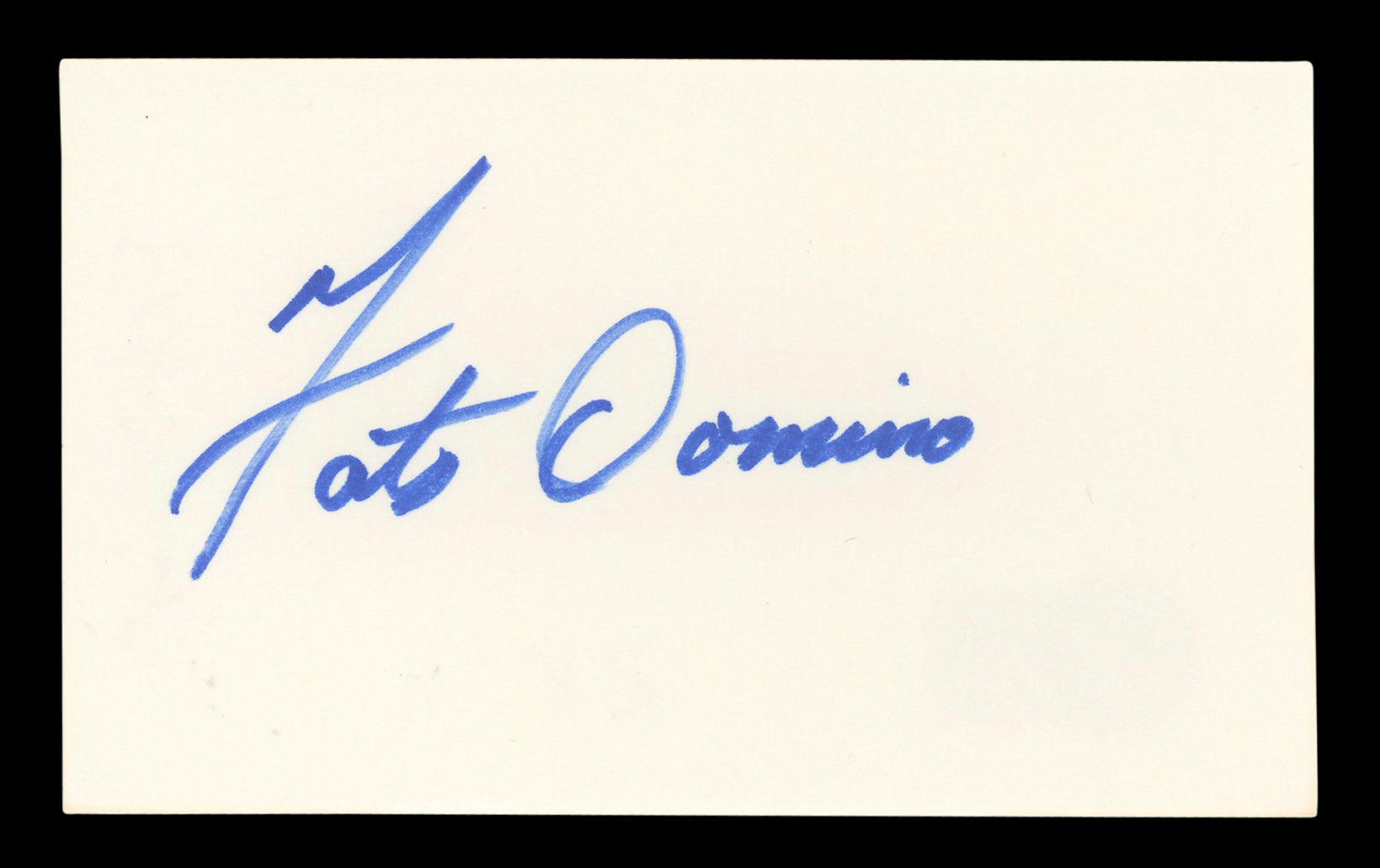 Fats Domino Musician Authentic Signed 3x5 Index Card Autographed BAS #BL96640
