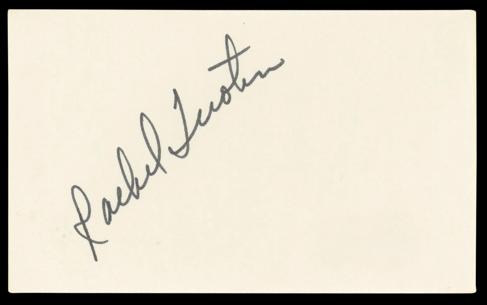 Rachel Ticotin Total Recall Authentic Signed 3x5 Index Card BAS #BL98908