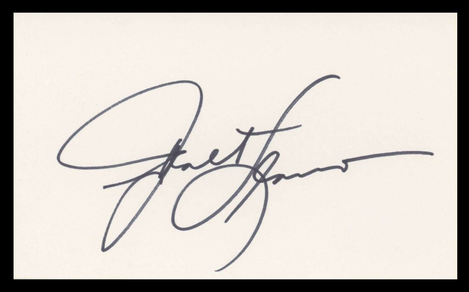 Janet Lennon The Lawrence Welk Show Authentic Signed 3x5 Index Card BAS #BV59102