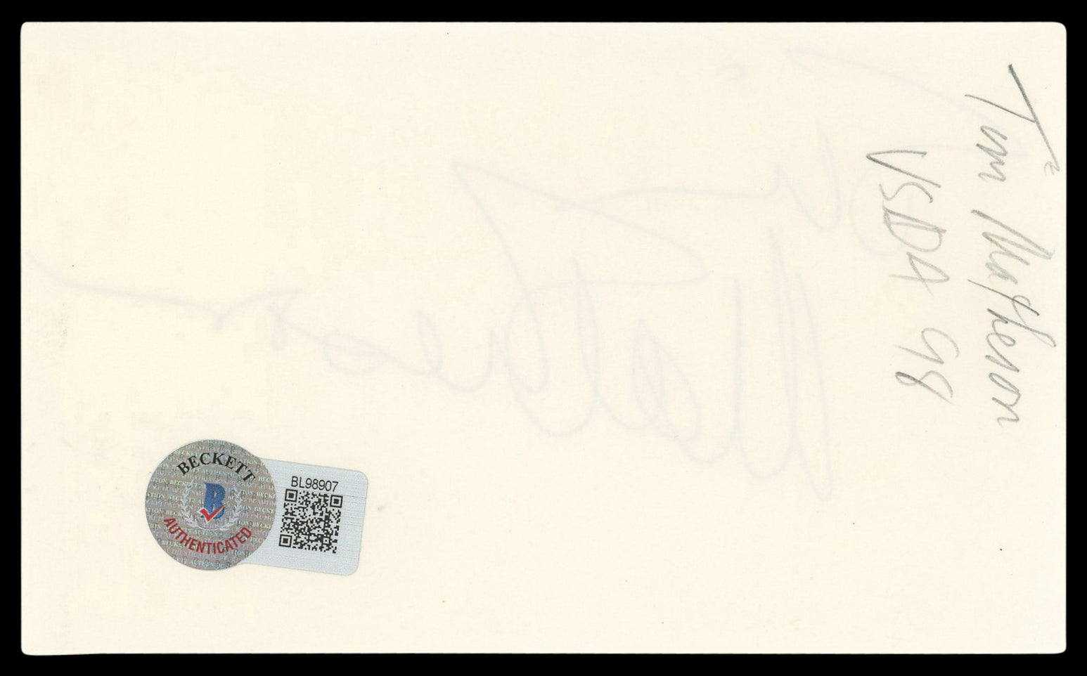 Tim Matheson Animal House Authentic Signed 3x5 Index Card BAS #BL98907