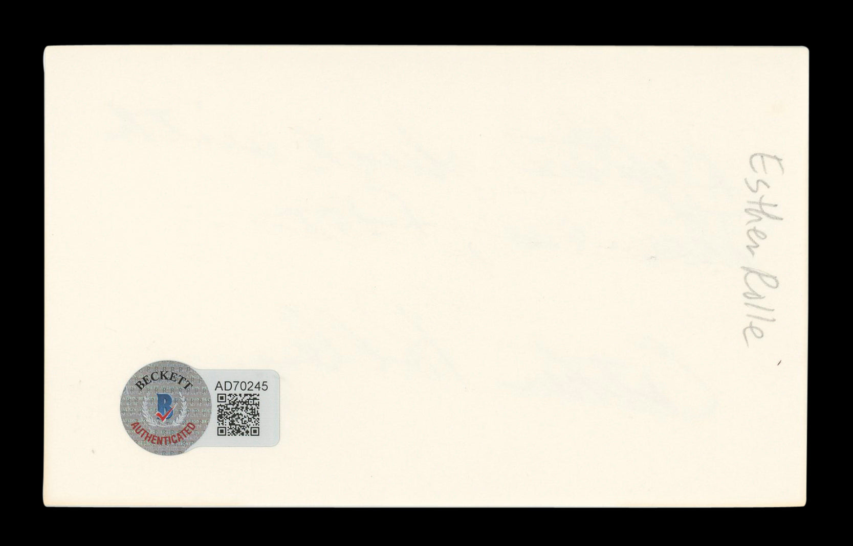Esther Rolle Good Times "Don" Signed 3x5 Index Card Autographed BAS #AD70245