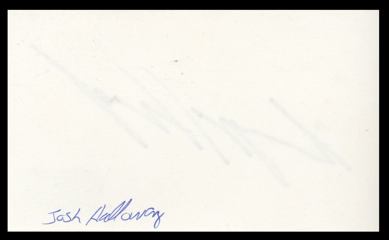 Josh Holloway Lost Authentic Signed 3x5 Index Card Autographed BAS #BS29442