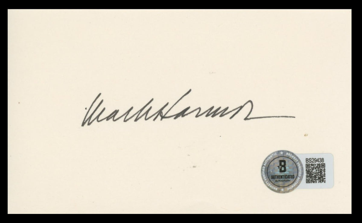 Mark Harmon NCIS Authentic Signed 3x5 Index Card Autographed BAS #BS29438
