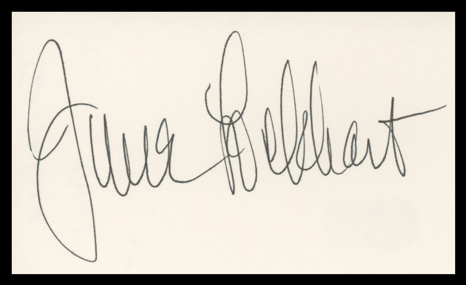 June Lockhart Meet Me in St. Louis Authentic Signed 3x5 Index Card BAS #BV59106