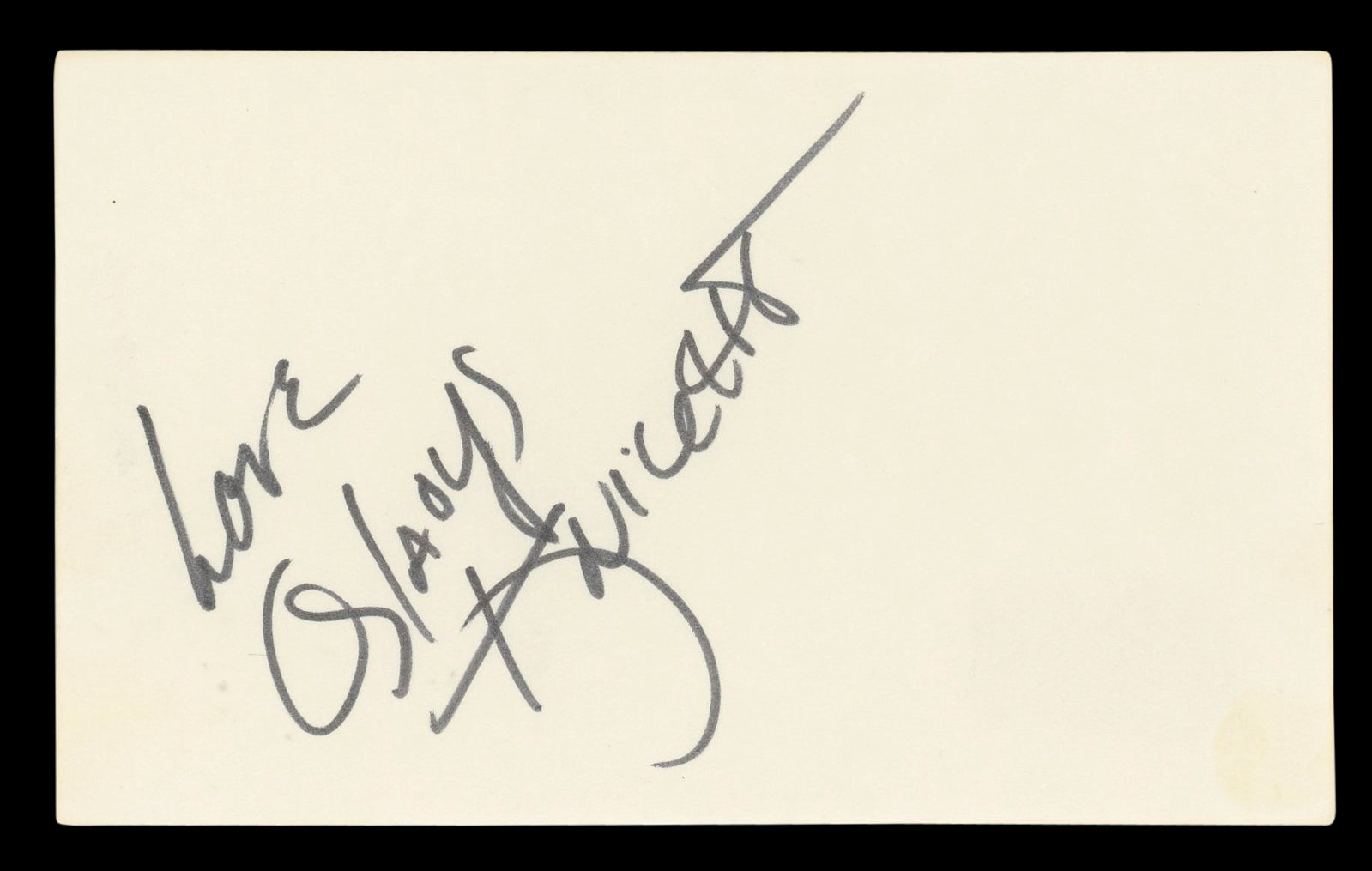 Gladys Knight "Love" Authentic Signed 3x5 Index Card Autographed BAS #BL96644