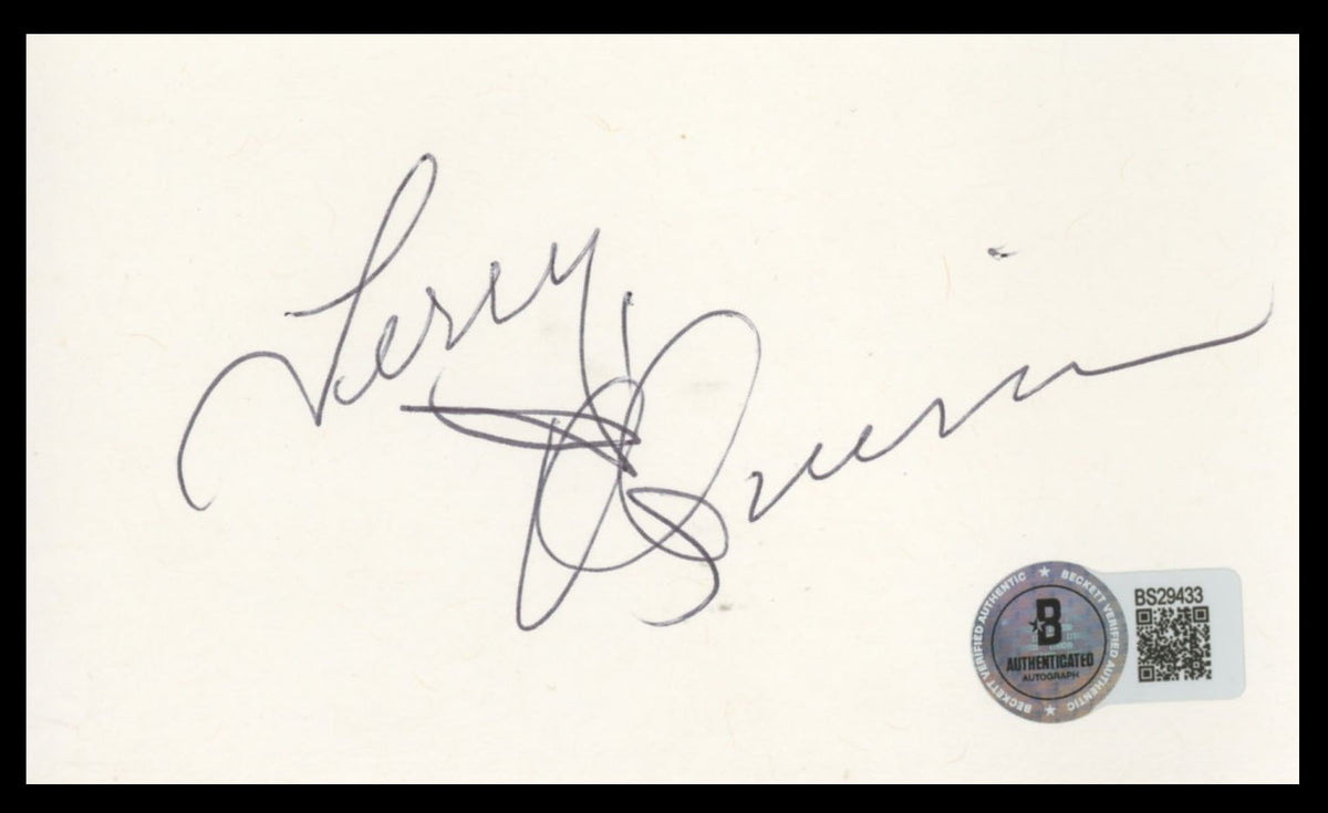 Terry O'Quinn Lost Authentic Signed 3x5 Index Card Autographed BAS #BS29433