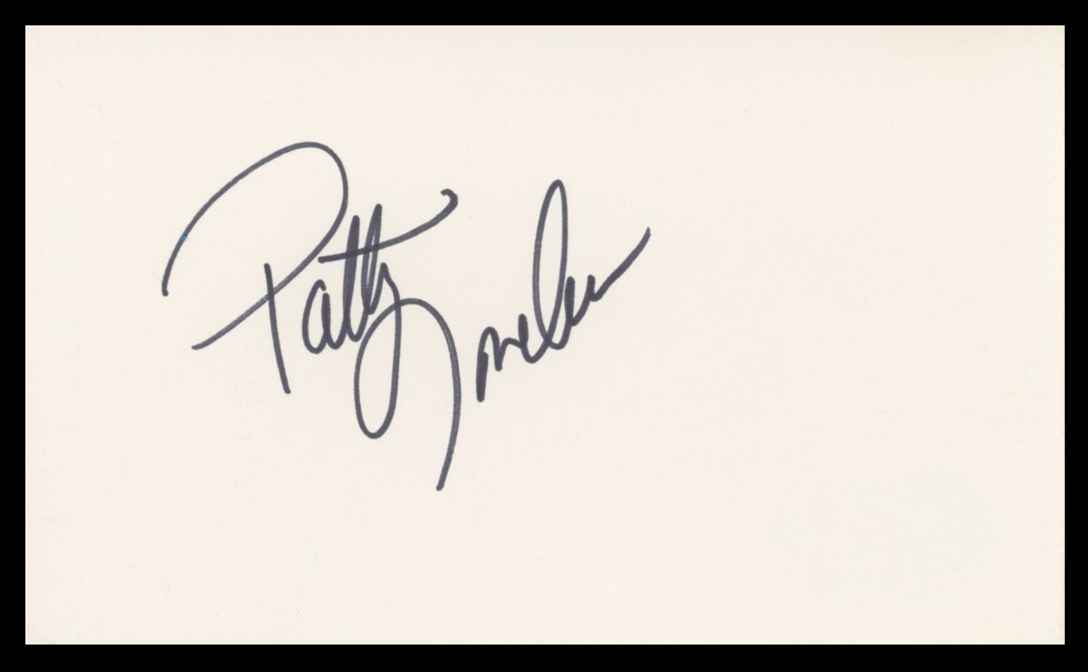 Patty Loveless Authentic Signed 3x5 Index Card Autographed BAS #BV59107