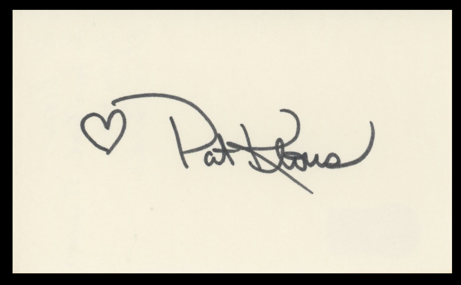 Pat Klous Flying High Authentic Signed 3x5 Index Card Autographed BAS #BV59111