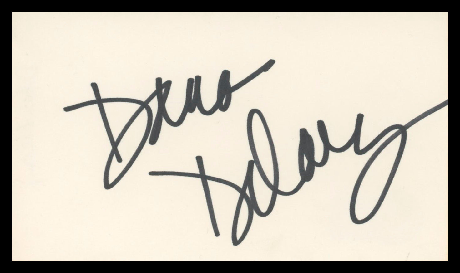 Dana Delany Tulsa King Authentic Signed 3x5 Index Card Autographed BAS #BV00112