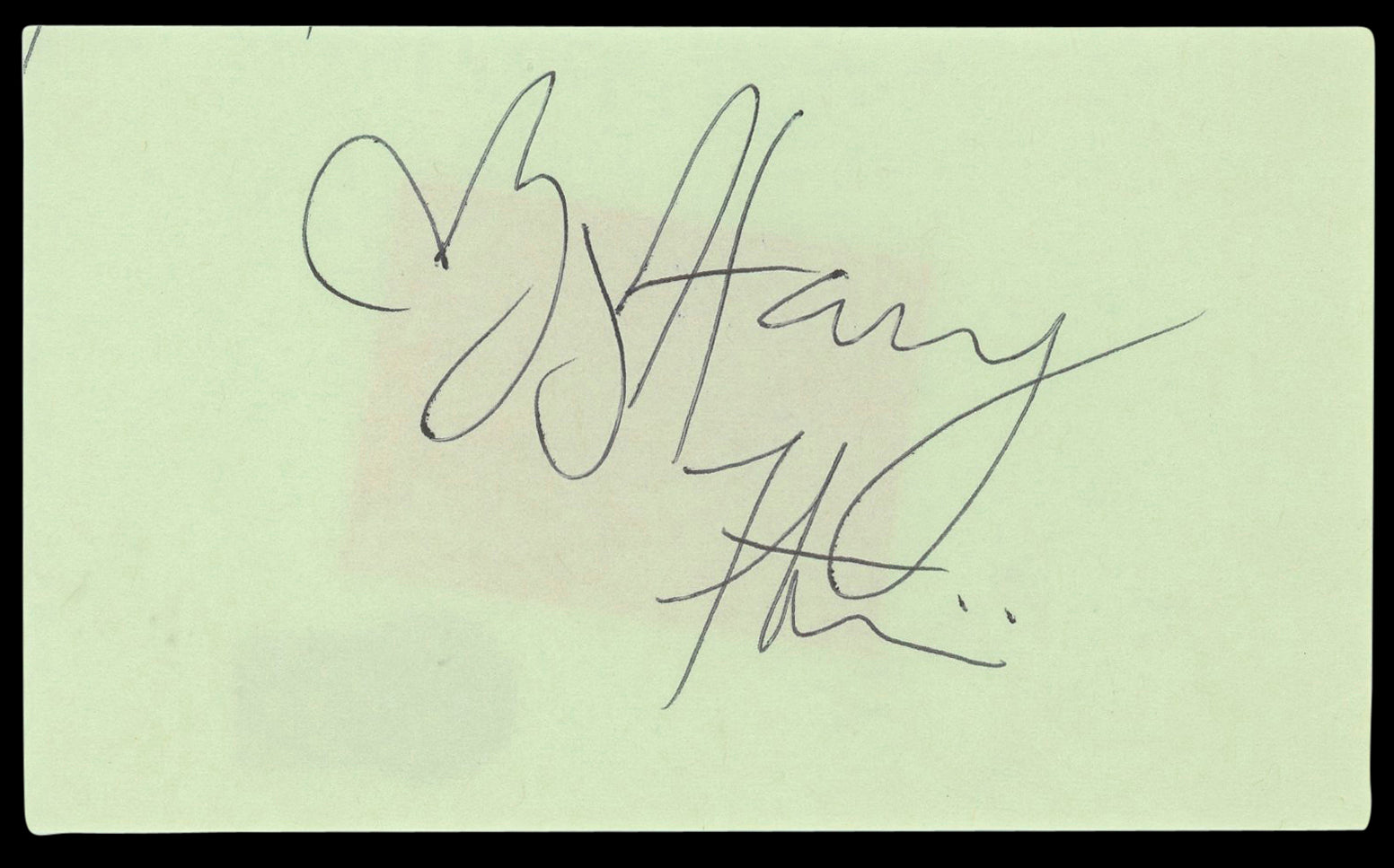 Harry Feinstein Photographer Authentic Signed 3x5 Index Card BAS #BL98899
