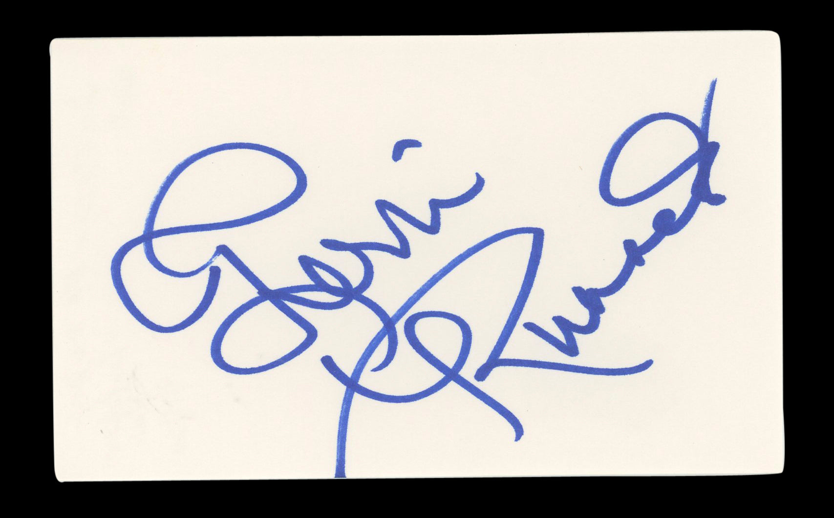 Terri Runnels WWE Smackdown! Signed 3x5 Index Card Autographed BAS #AD70236