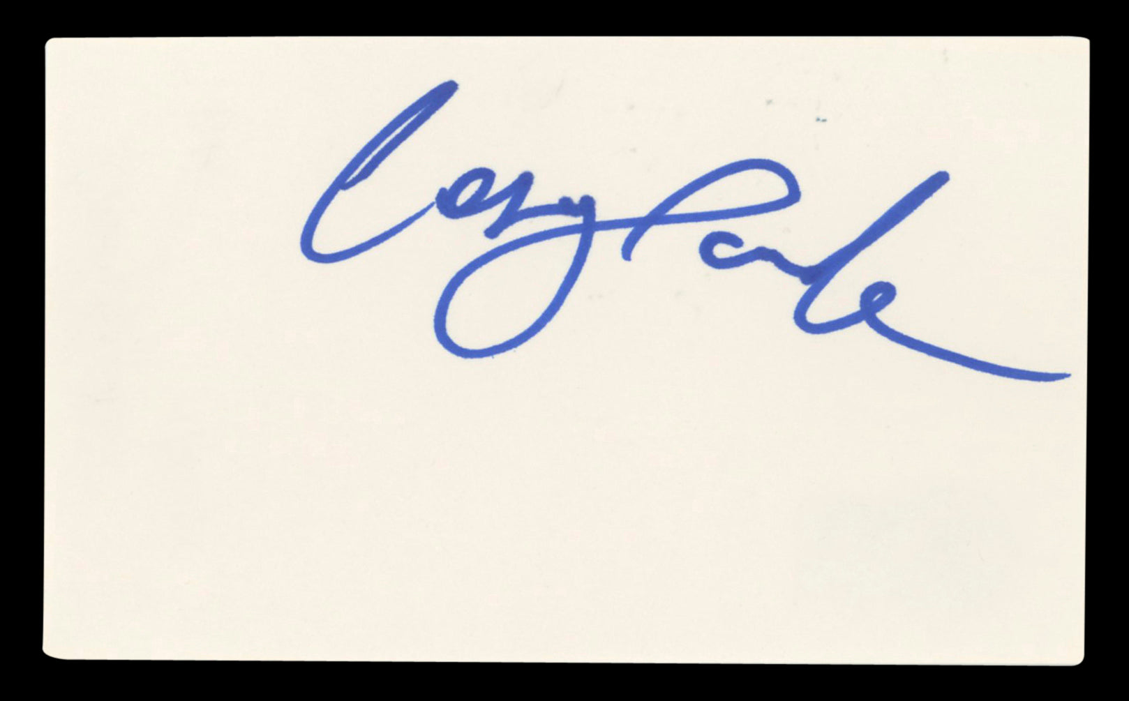 Casey Sanders The Big Bang Theory Authentic Signed 3x5 Index Card BAS #BV00138