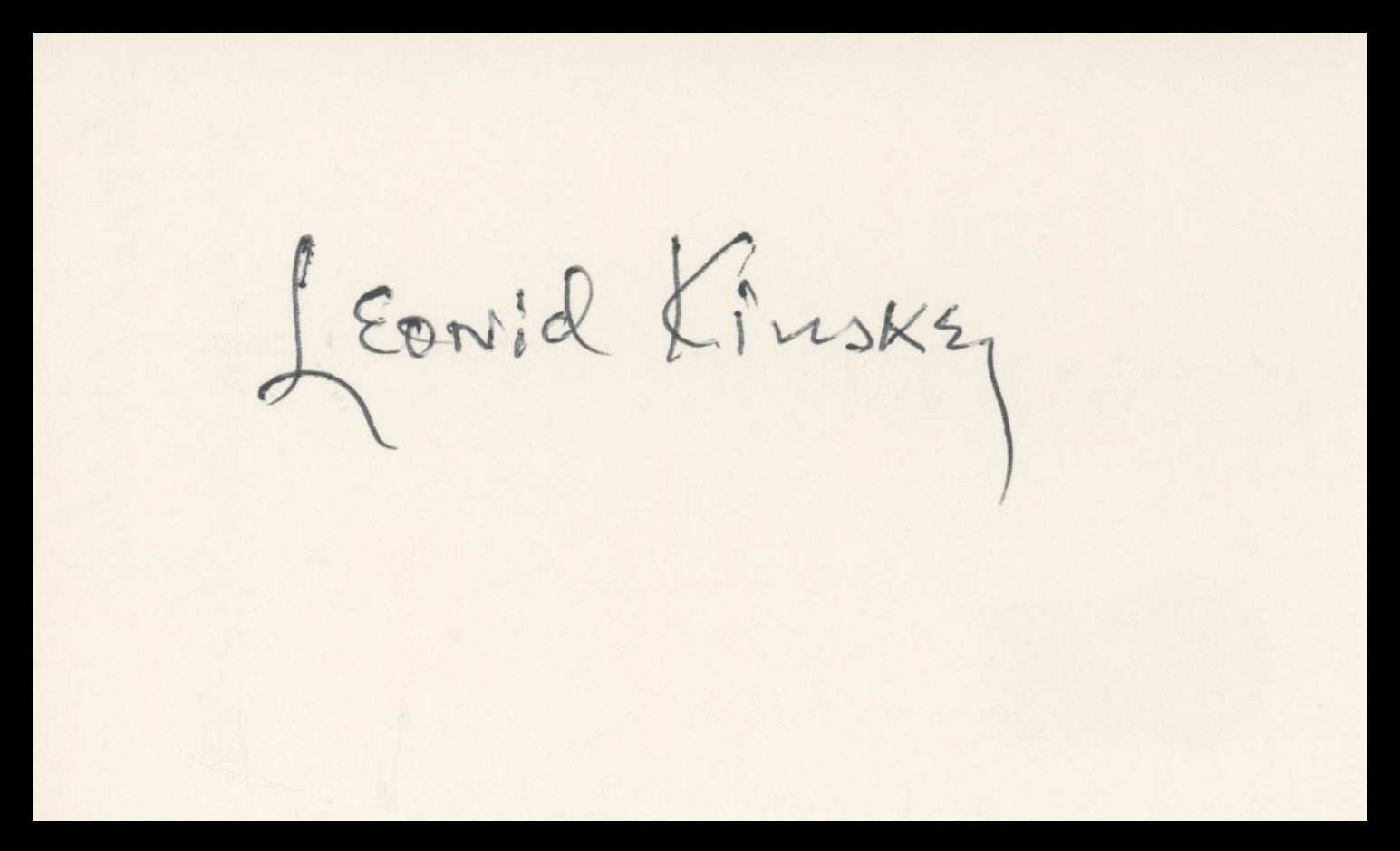 Leonid Kinskey Casablanca Authentic Signed 3x5 Index Card BAS #BV59112