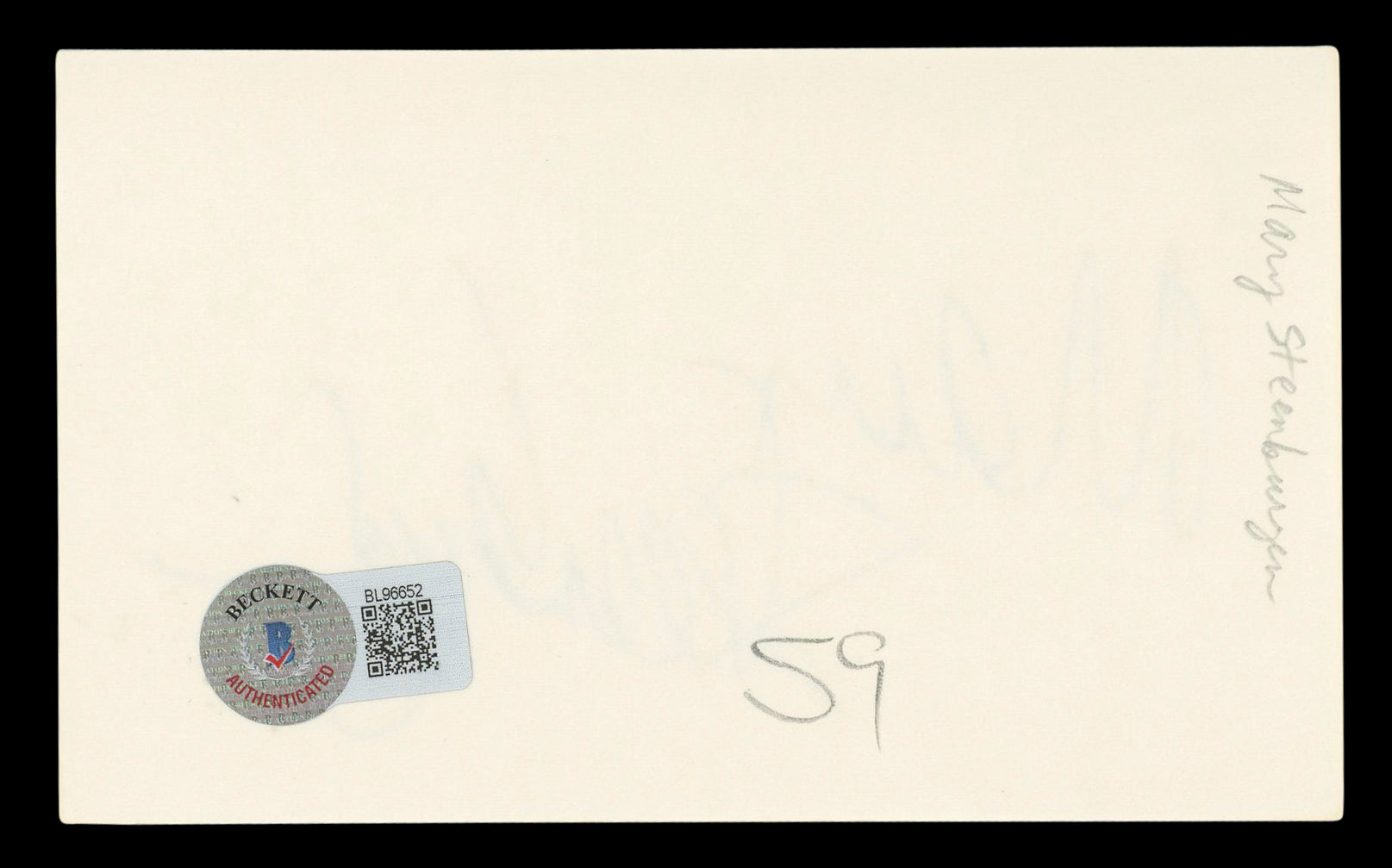 Mary Steenburgen Step Brothers Authentic Signed 3x5 Index Card BAS #BL96652