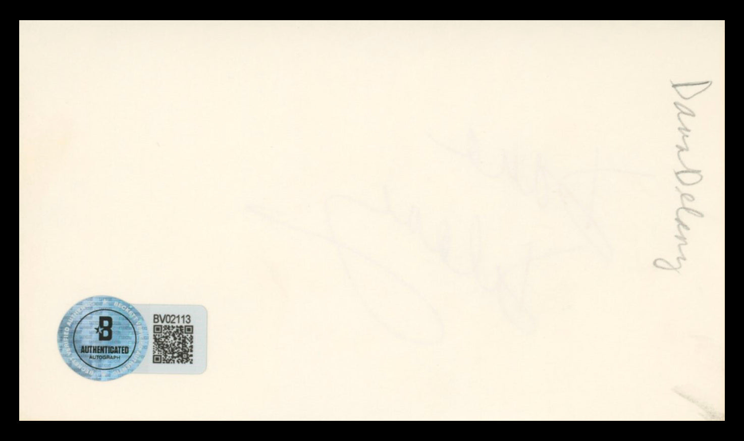 Dana Delany Tulsa King Authentic Signed 3x5 Index Card Autographed BAS #BV02113