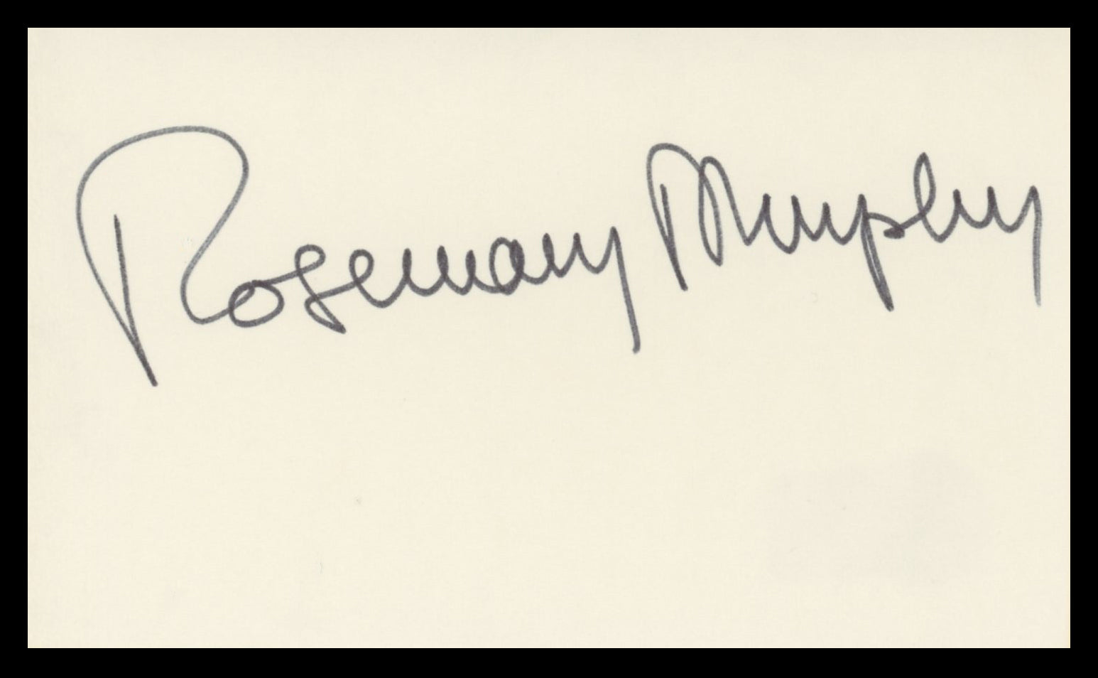 Rosemary Murphy To Kill a Mockingbird Signed 3x5 Index Card BAS #BV59115