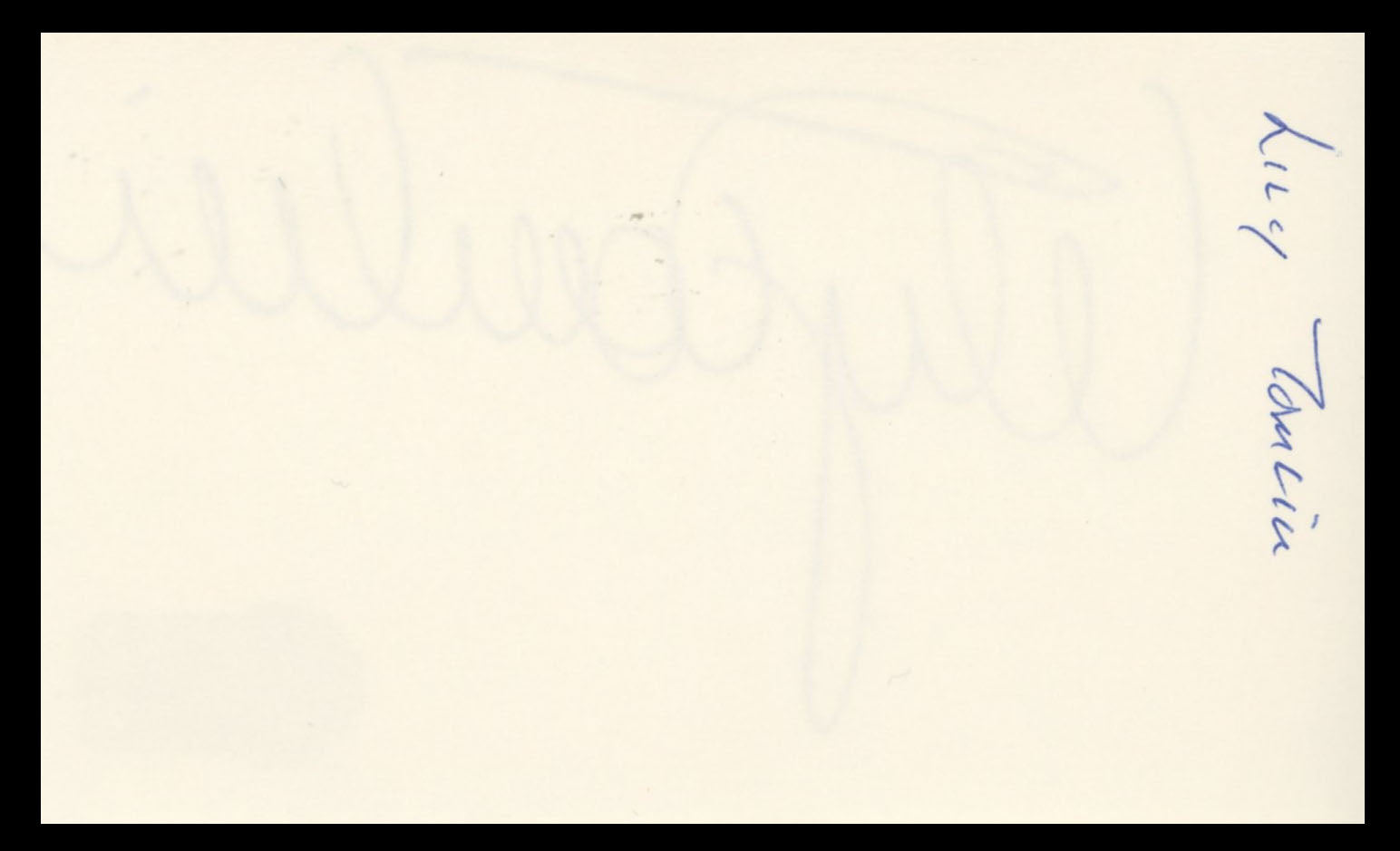 Lily Tomlin Grace and Frankie Authentic Signed 3x5 Index Card BAS #BS29399