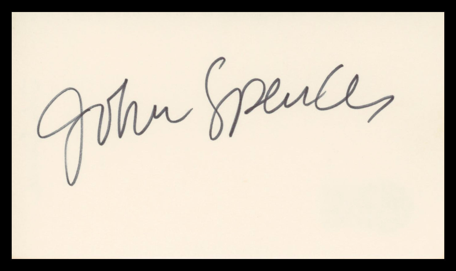 John Spencer The West Wing Authentic Signed 3x5 Index Card BAS #BV03161