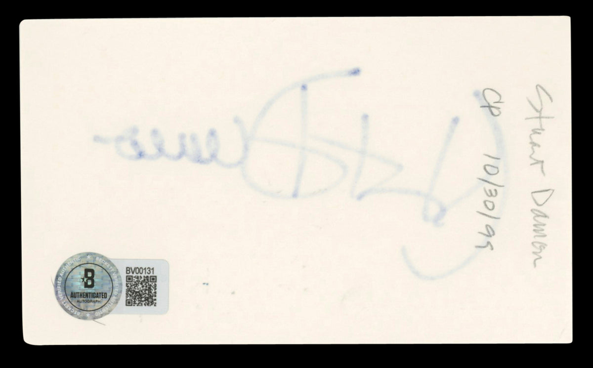 Stuart Damon General Hospital Authentic Signed 3x5 Index Card BAS #BV00131