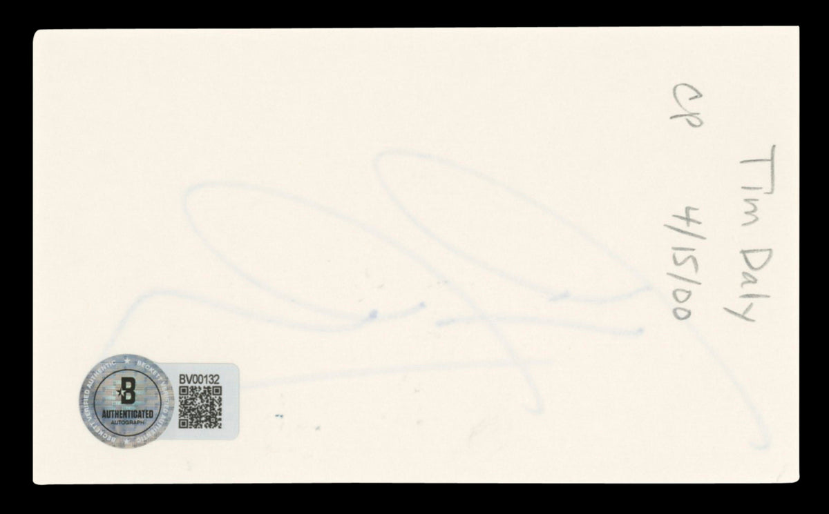 Tim Daly Wings Authentic Signed 3x5 Index Card Autographed BAS #BV00132