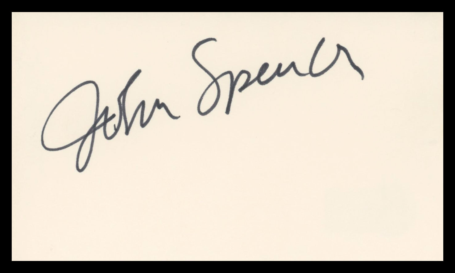 John Spencer The West Wing Authentic Signed 3x5 Index Card BAS #BV02106