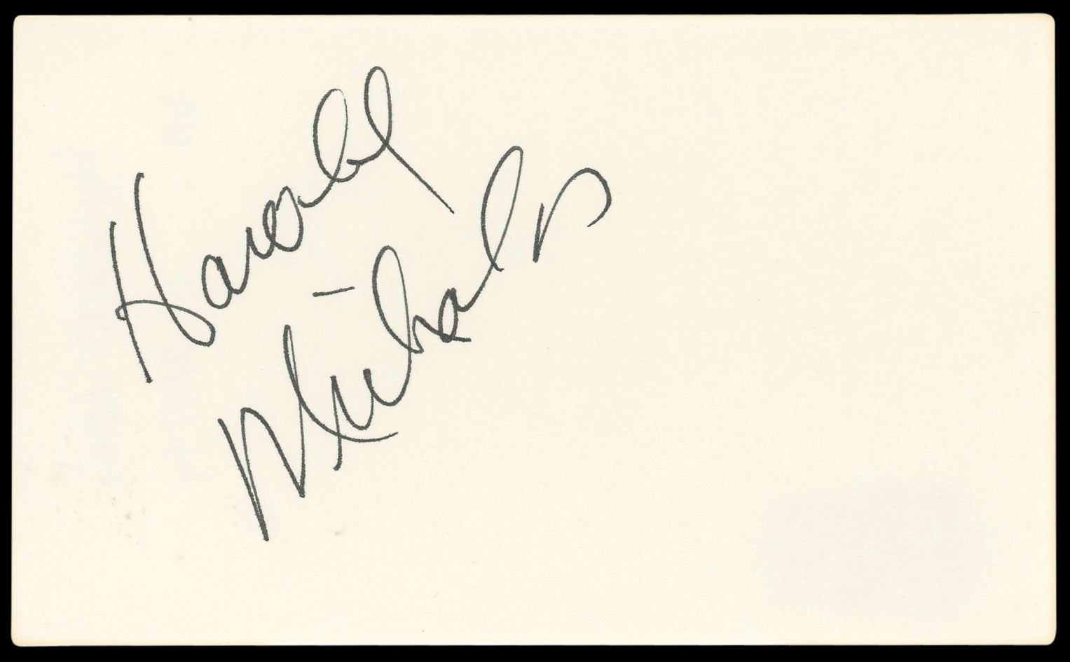 Harold Nicholas Down Argentine Way Authentic Signed 3x5 Index Card BAS #BL98894