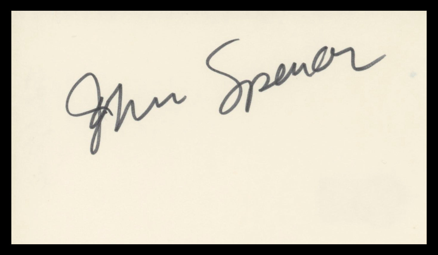 John Spencer The West Wing Authentic Signed 3x5 Index Card BAS #BV00120