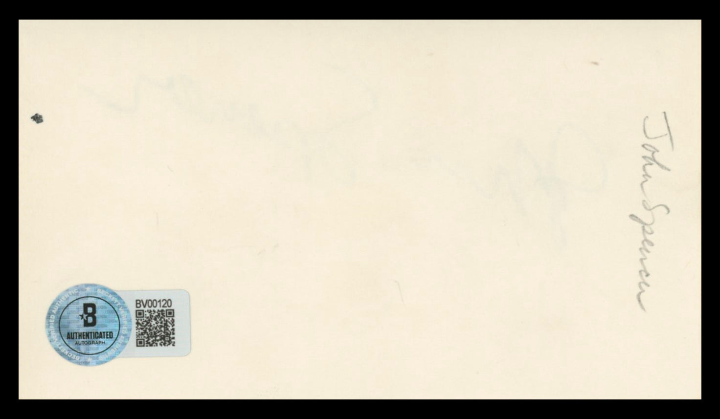John Spencer The West Wing Authentic Signed 3x5 Index Card BAS #BV00120