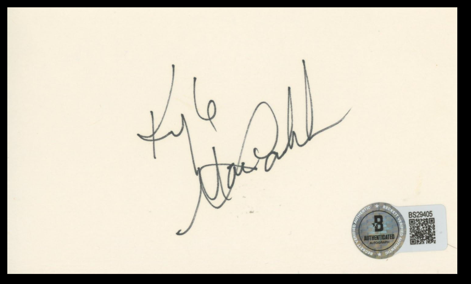 Kyle MacLachlan Twin Peaks Authentic Signed 3x5 Index Card BAS #BS29405