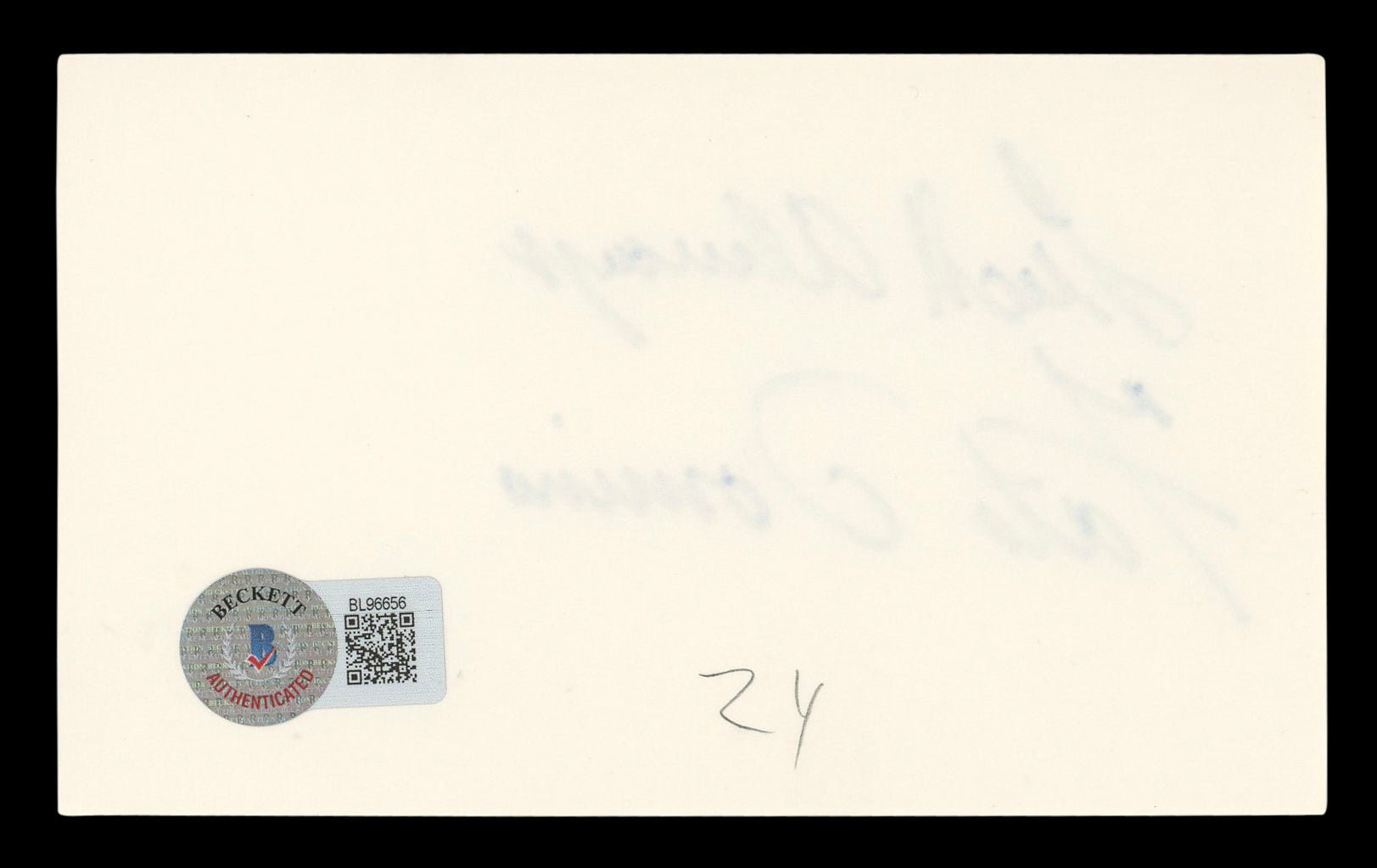 Fats Domino 'Luck Always" Authentic Signed 3x5 Index Card BAS #BL96656