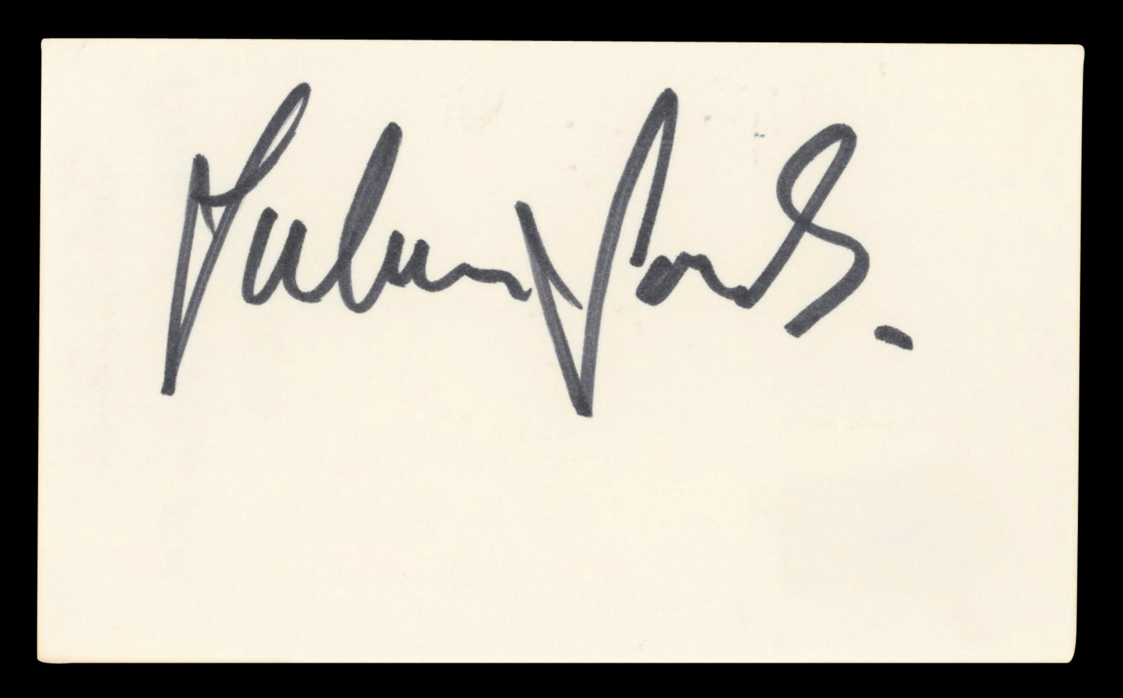 Julian Sands A Room with a View Authentic Signed 3x5 Index Card BAS #BV00127