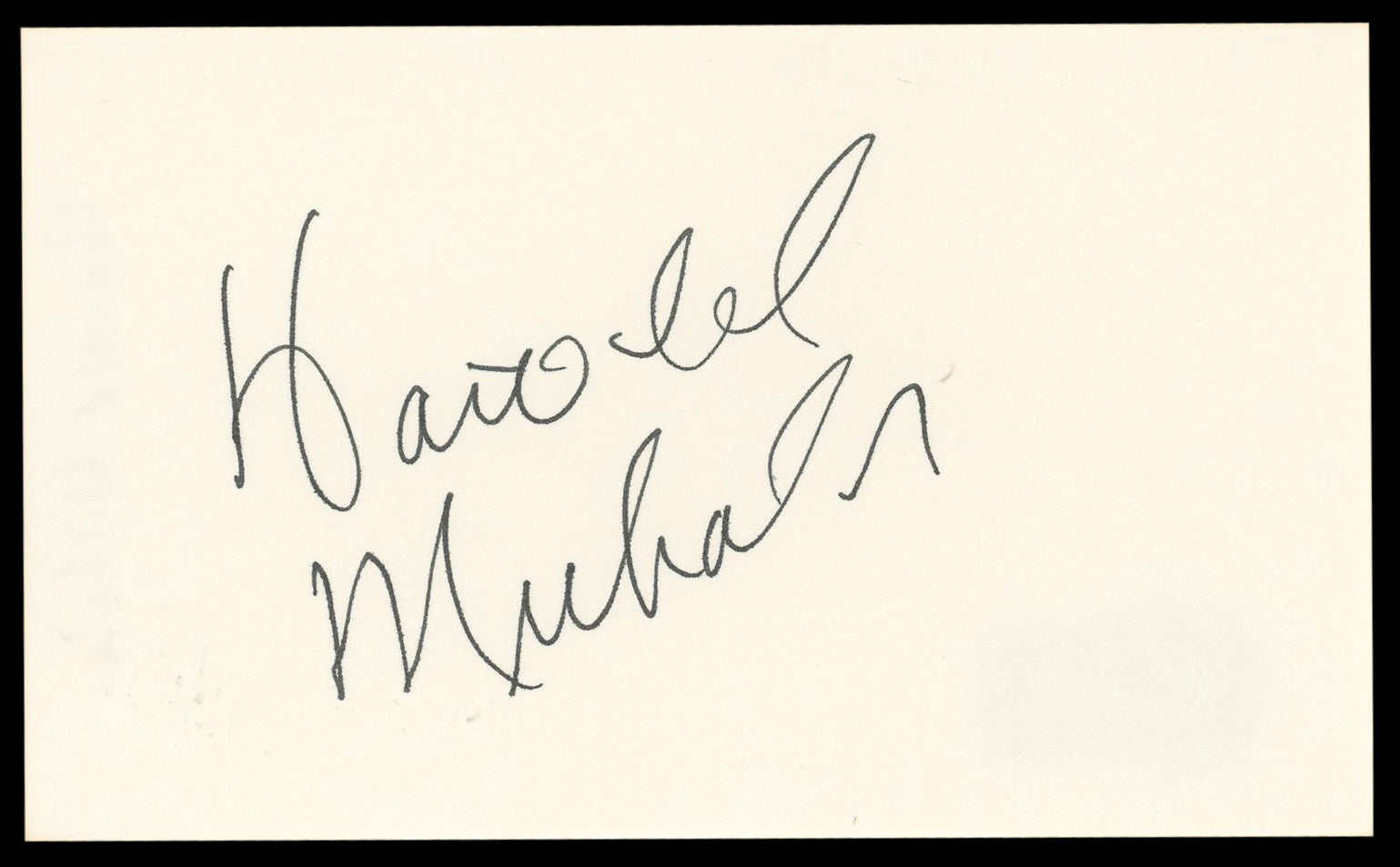 Harold Nicholas Down Argentine Way Authentic Signed 3x5 Index Card BAS #BL98891