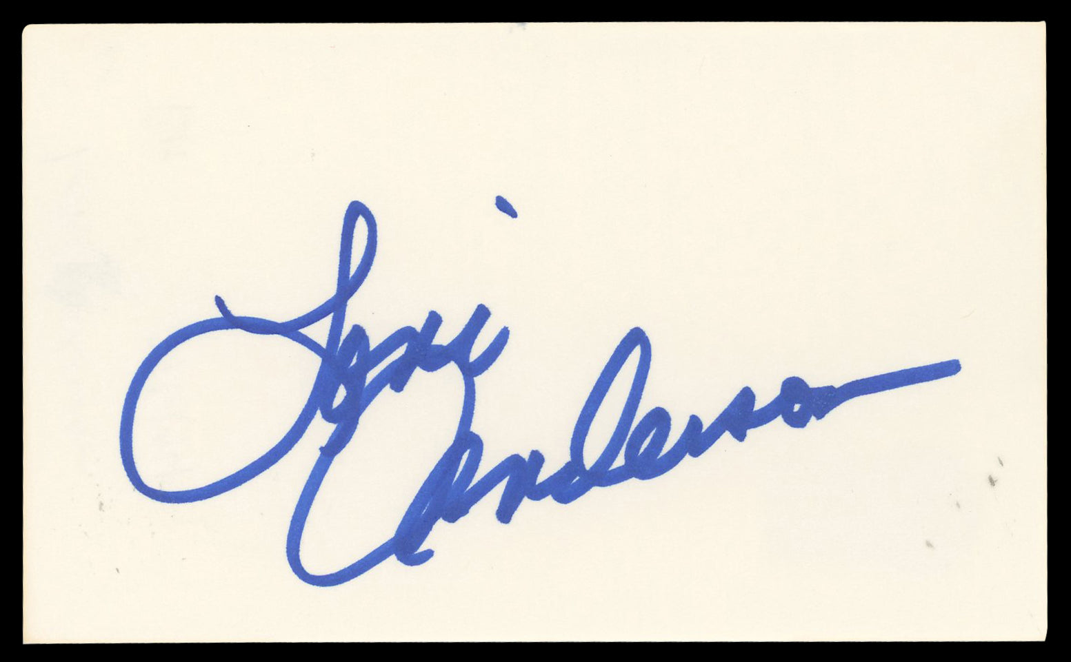 Loni Anderson WKRP in Cincinnati Authentic Signed 3x5 Index Card BAS #BN06530