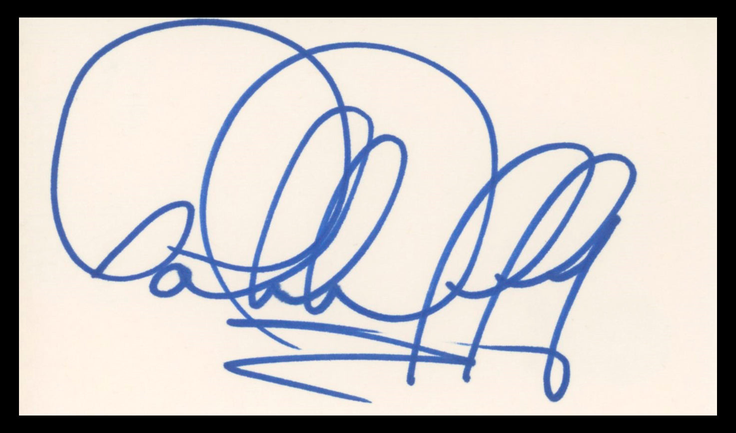 Patrick Duffy Dallas Authentic Signed 3x5 Index Card Autographed BAS #BV04142