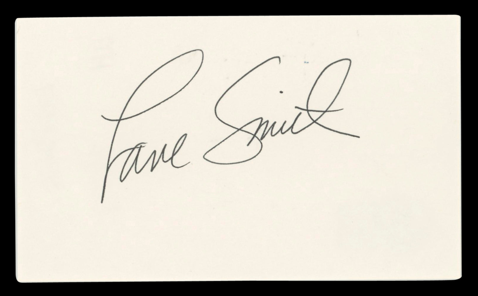 Lane Smith Lois & Clark Authentic Signed 3x5 Index Card Autographed BAS #BV00116