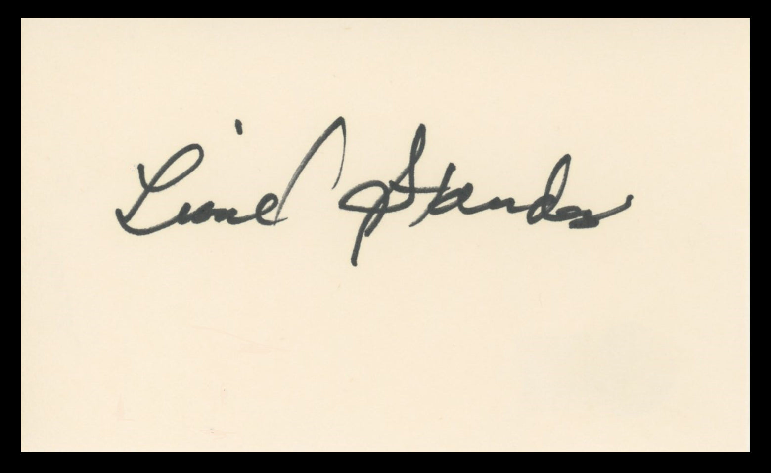 Lionel Stander Hart to Hart Authentic Signed 3x5 Index Card BAS #BV59074