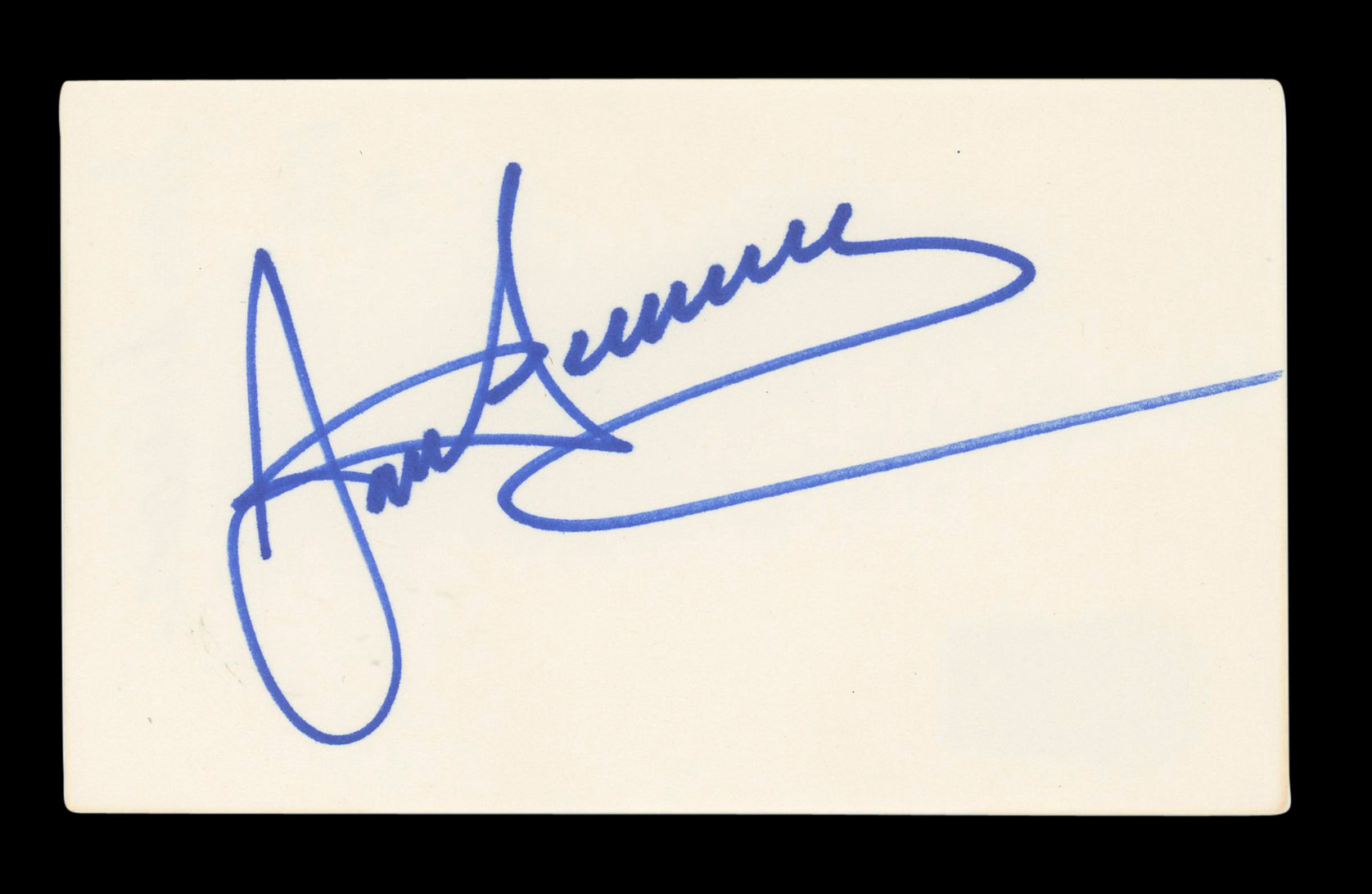 Joan Severance See No Evil, Hear No Evil Signed 3x5 Index Card BAS #AD70224