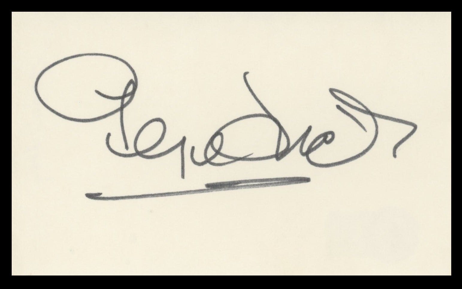 George Sidney The Three Musketeers Authentic Signed 3x5 Index Card BAS #BV59076