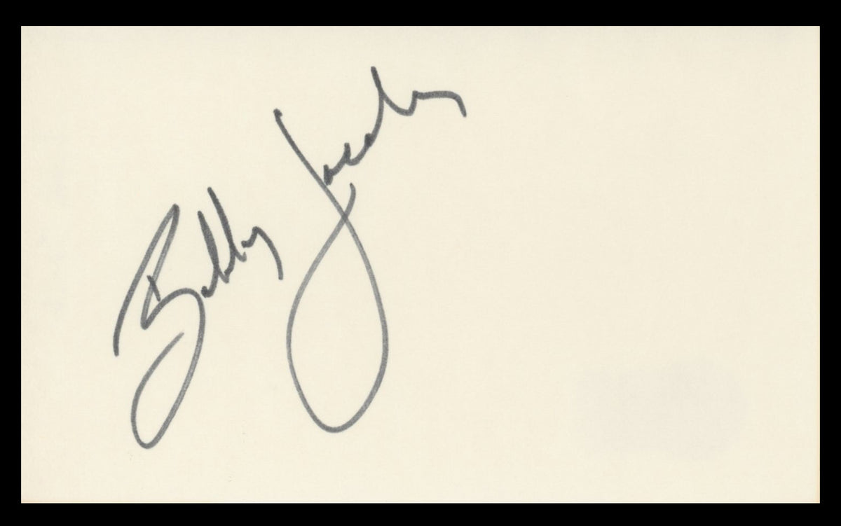 Bobby Jacoby Tremors Authentic Signed 3x5 Index Card Autographed BAS #BV59077