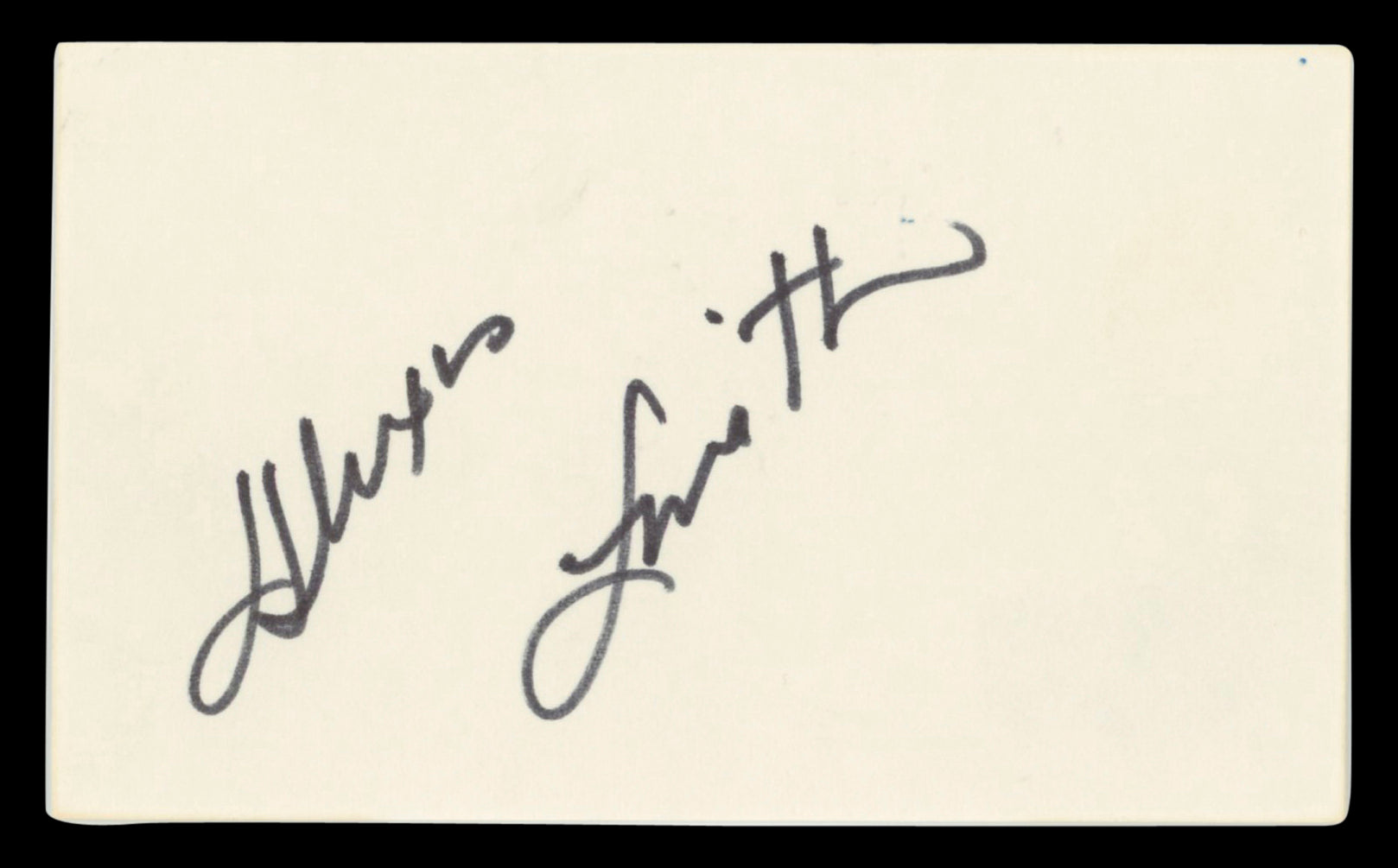 Alexis Smith Gentleman Jim Authentic Signed 3x5 Index Card BAS #BV00115