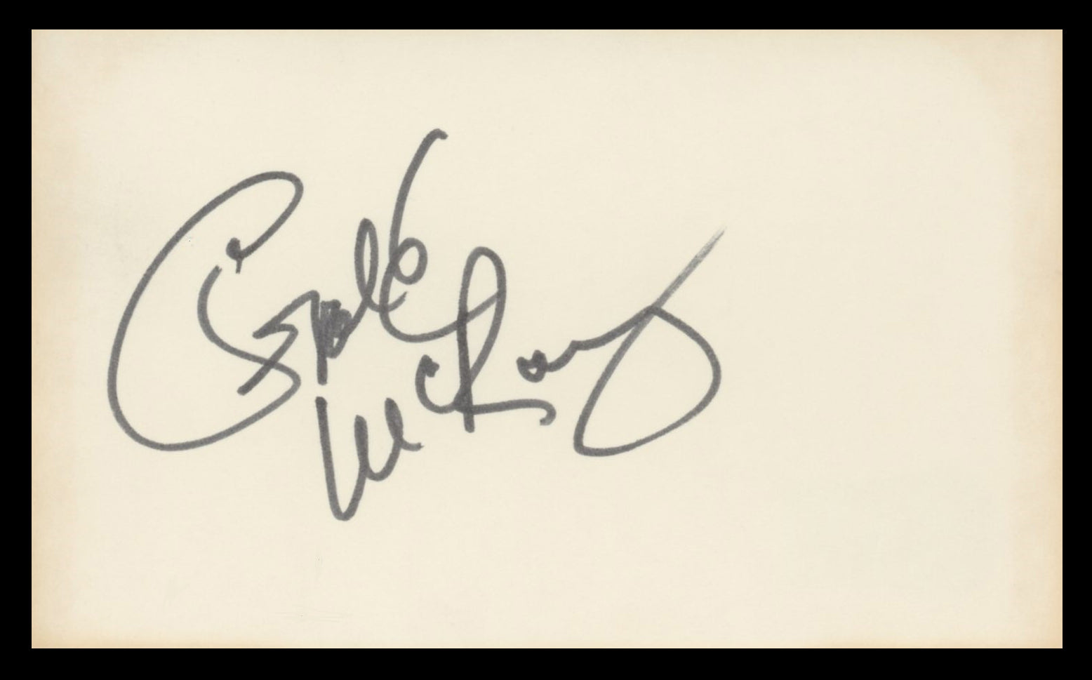 Gerald McRaney Simon & Simon Authentic Signed 3x5 Index Card BAS #BV59078