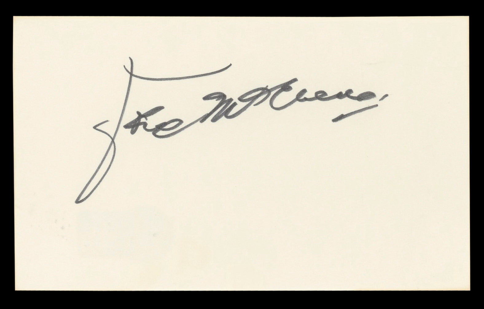 Joel McCrea Ride the High Country Authentic Signed 3x5 Index Card BAS #BL98883