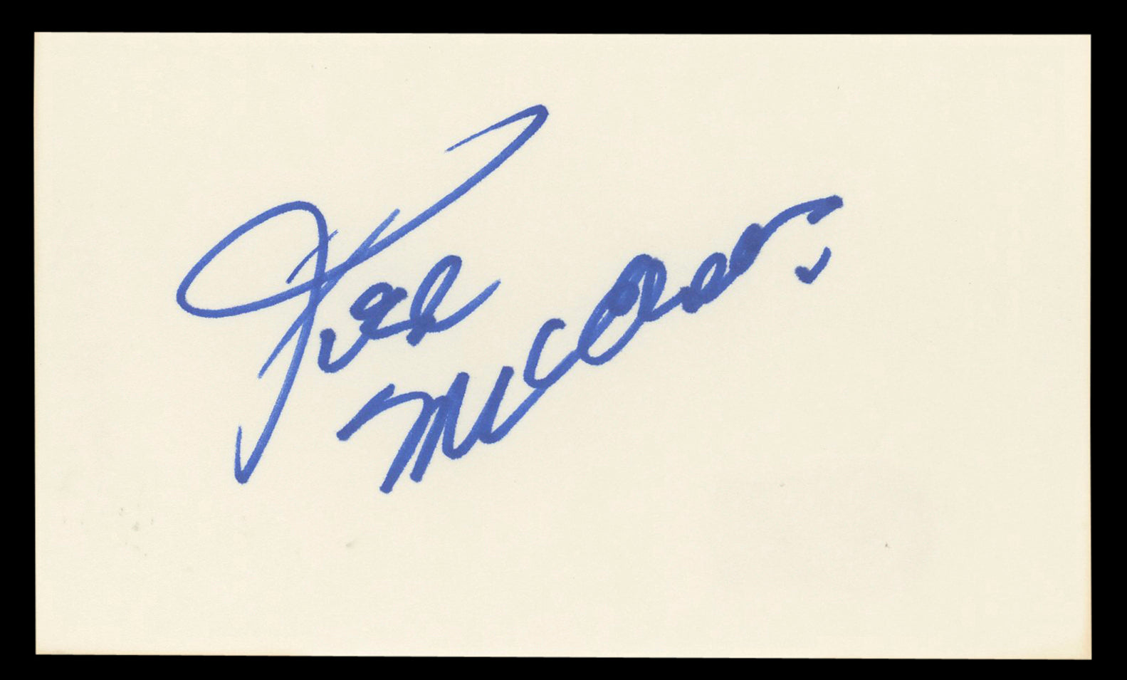 Joel McCrea Ride the High Country Authentic Signed 3x5 Index Card BAS #BL98882