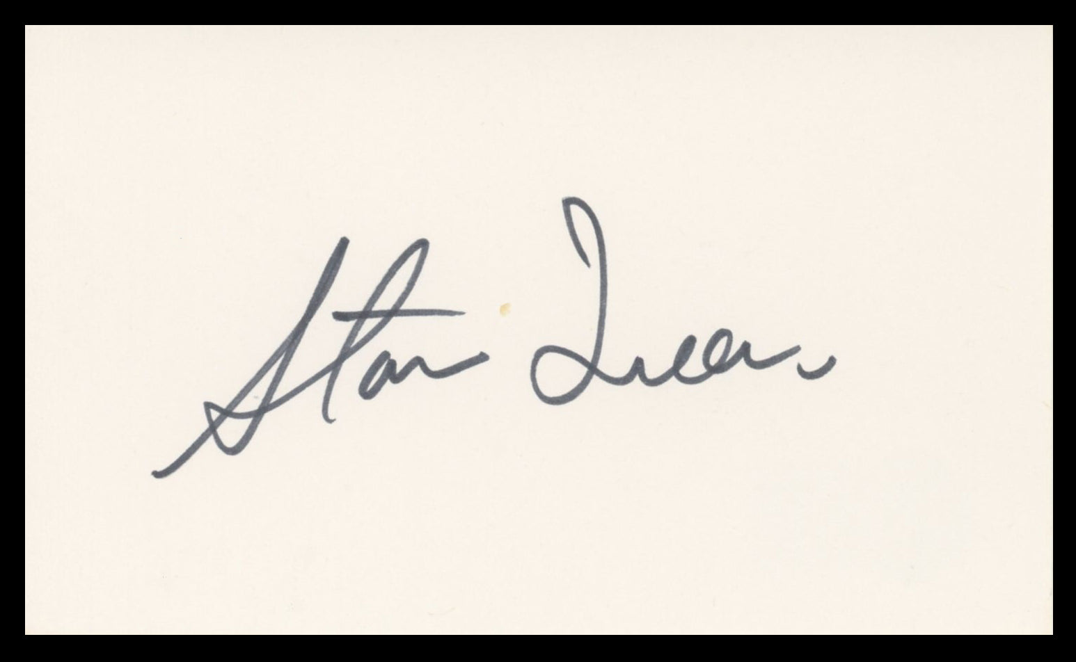 Stan Ivar Little House on the Prairie Signed 3x5 Index Card BAS #BV59080