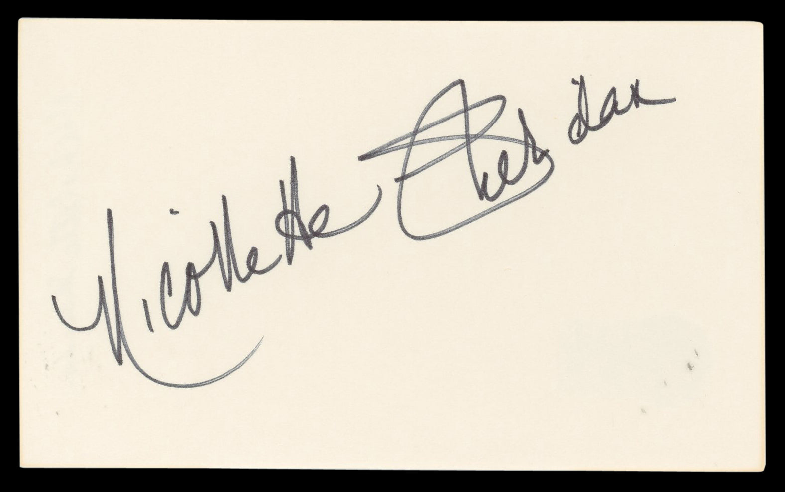 Nicollette Sheridan Desperate Housewives Signed 3x5 Index Card BAS #BN06542