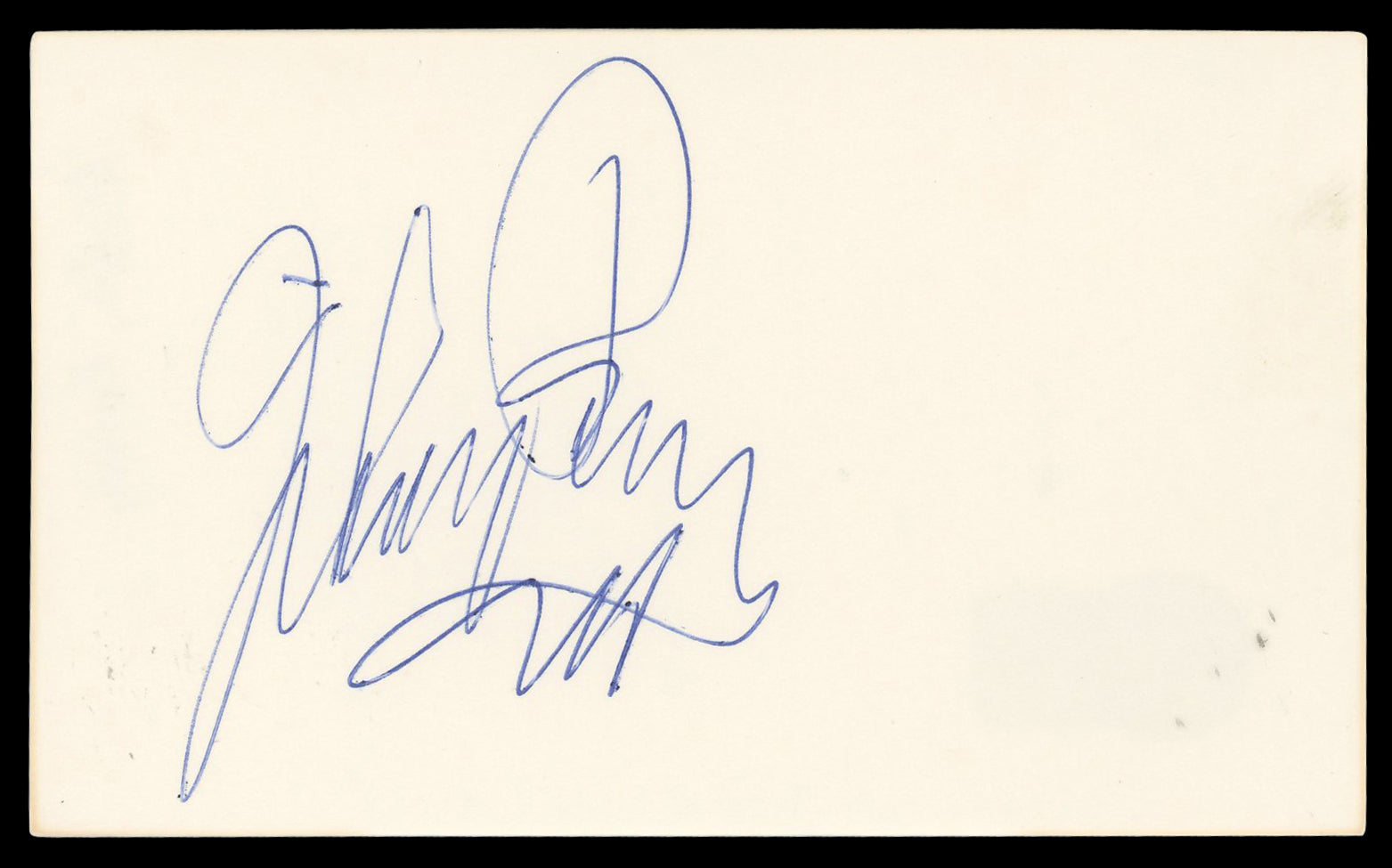 Mickey Rooney Breakfast At Tiffany's Signed 3x5 Index Card BAS #BN06543